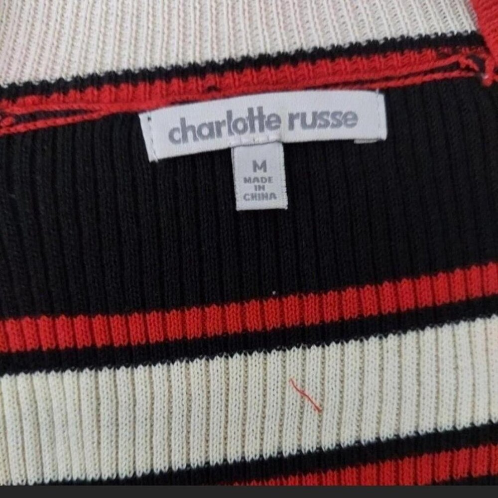 NWT Charlotte Russe bodycon summer thick pinstripe size medium - Picture 4 of 7